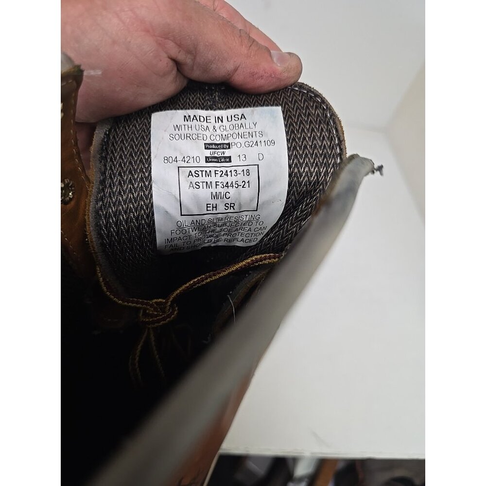 Thorogood Men's 8" Composite Toe WP Wedge Sole Boot (U.S.A.) 804-4210 13D - Picture 4 of 7